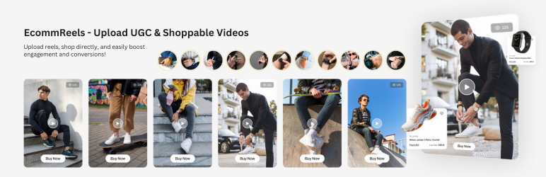 EcommReels – Upload UGC & Shoppable Videos Reels Preview Wordpress Plugin - Rating, Reviews, Demo & Download