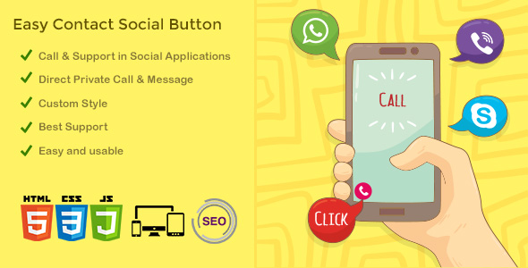 ECSB – Easy Contact Social Button Preview Wordpress Plugin - Rating, Reviews, Demo & Download