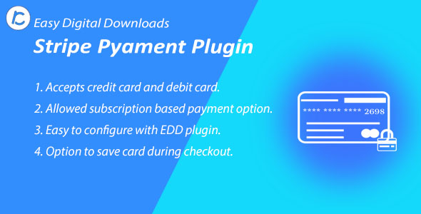 EDD Stripe Payment Gateway Preview Wordpress Plugin - Rating, Reviews, Demo & Download