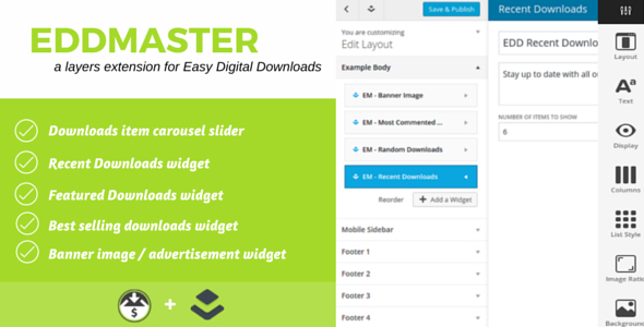 EddMaster – Layers Easy Digital Downloads Xtension Preview Wordpress Plugin - Rating, Reviews, Demo & Download