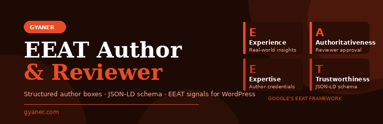 EEAT Author & Reviewer By Gyaner Preview Wordpress Plugin - Rating, Reviews, Demo & Download