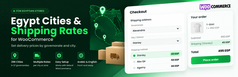 EgyDevInfo Egypt Cities & Shipping Rates For WooCommerce Preview Wordpress Plugin - Rating, Reviews, Demo & Download