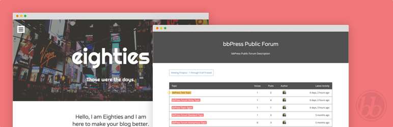 Eighties BbPress Preview Wordpress Plugin - Rating, Reviews, Demo & Download
