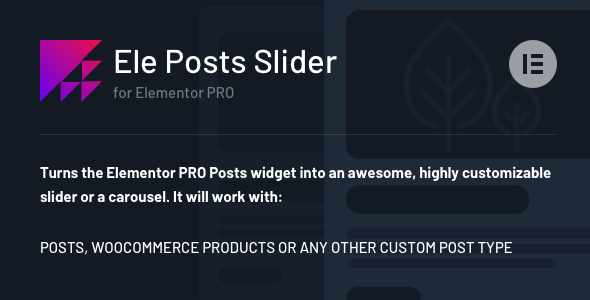 Ele Posts Slider – Any Post Type Slider For Elementor PRO Preview Wordpress Plugin - Rating, Reviews, Demo & Download