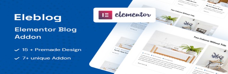 Eleblog – Elementor Blog And Magazine Addons Preview Wordpress Plugin - Rating, Reviews, Demo & Download