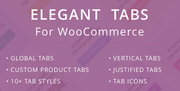 Elegant Tabs For WooCommerce Preview Wordpress Plugin - Rating, Reviews, Demo & Download