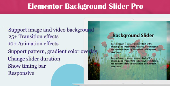 Elementor – Background Slider Pro Preview Wordpress Plugin - Rating, Reviews, Demo & Download