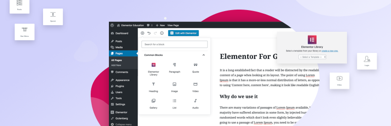 Elementor Blocks For Gutenberg Preview Wordpress Plugin - Rating, Reviews, Demo & Download