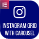 Elementor Page Builder – Instagram Social Stream Grid With Carousel
