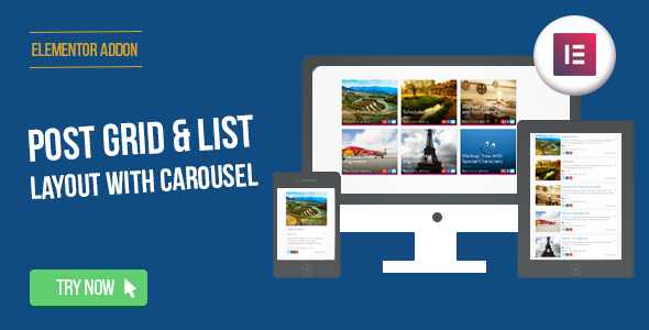 Elementor Page Builder – Post Grid/List Layout With Carousel Preview Wordpress Plugin - Rating, Reviews, Demo & Download