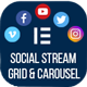 Elementor Page Builder – Social Stream Grid With Carousel