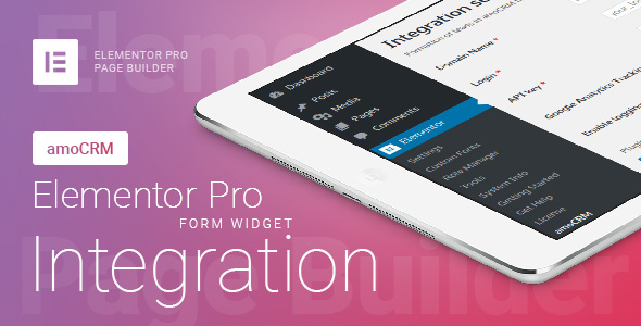 Elementor Pro Form Widget – AmoCRM – Integration Preview Wordpress Plugin - Rating, Reviews, Demo & Download