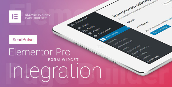 Elementor Pro Form Widget – SendPulse – Integration Preview Wordpress Plugin - Rating, Reviews, Demo & Download