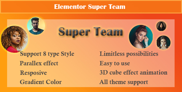 Elementor – Super Team Preview Wordpress Plugin - Rating, Reviews, Demo & Download
