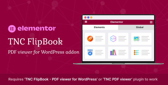 Elementor – TNC FlipBook – PDF Viewer Plugin for Wordpress Addon Preview - Rating, Reviews, Demo & Download