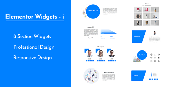 Elementor Widgets – I – Professional And Unique Section Design Widgets Preview Wordpress Plugin - Rating, Reviews, Demo & Download