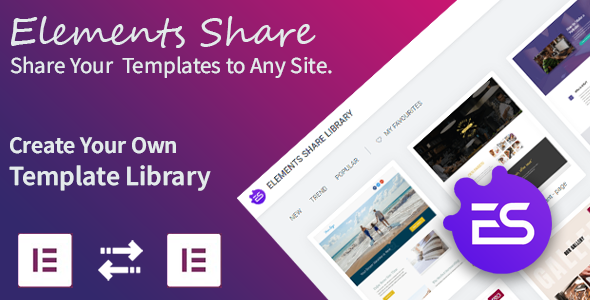 Elements Share For Elementor Preview Wordpress Plugin - Rating, Reviews, Demo & Download