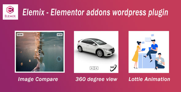 Elemix – Elementor Widgets Addon Wordpress Plugin Preview - Rating, Reviews, Demo & Download