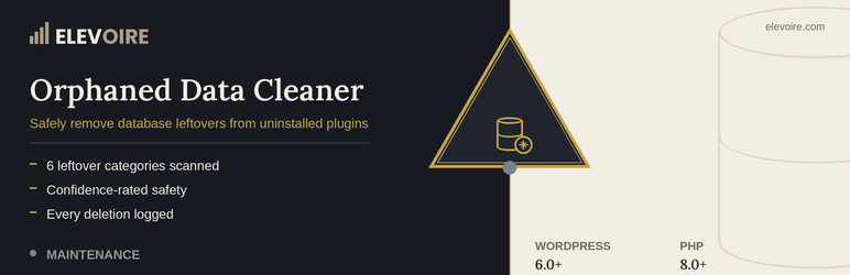 Elevoire Orphaned Data Cleaner Preview Wordpress Plugin - Rating, Reviews, Demo & Download
