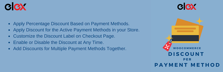ELEX WooCommerce Discount Per Payment Method Preview Wordpress Plugin - Rating, Reviews, Demo & Download