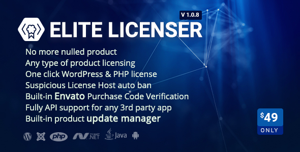Elite Licenser- Software License Manager Plugin for Wordpress Preview - Rating, Reviews, Demo & Download