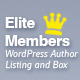 Elite Members – WordPress Author Listing And Box