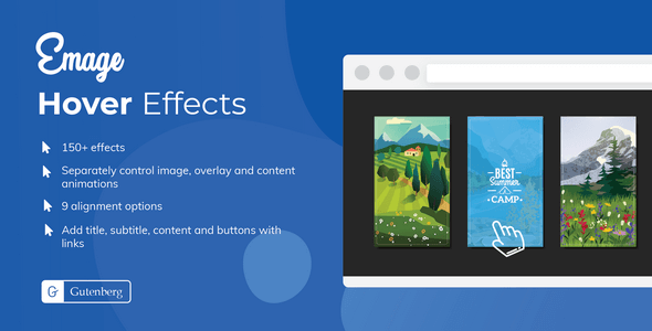 Emage – Image Hover Effects Block For Gutenberg Preview Wordpress Plugin - Rating, Reviews, Demo & Download