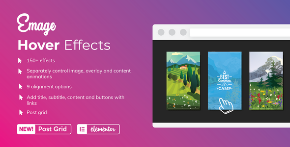 Emage – Image Hover Effects For Elementor Preview Wordpress Plugin - Rating, Reviews, Demo & Download
