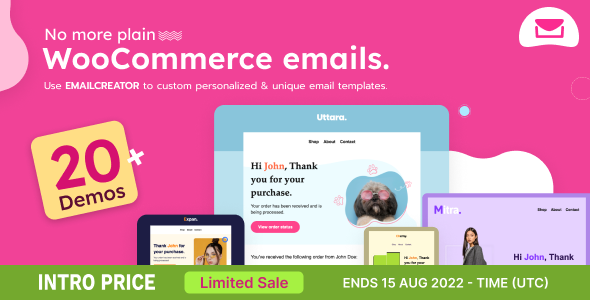 Email Creator – Professional WooCommerce Email Templates Preview Wordpress Plugin - Rating, Reviews, Demo & Download