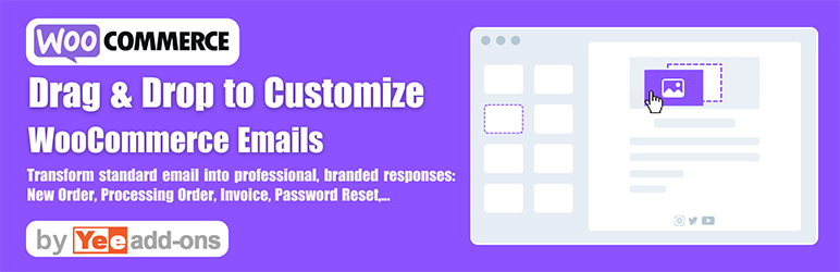 Email Templates Customizer For WooCommerce + Drag And Drop Template Builder Preview Wordpress Plugin - Rating, Reviews, Demo & Download