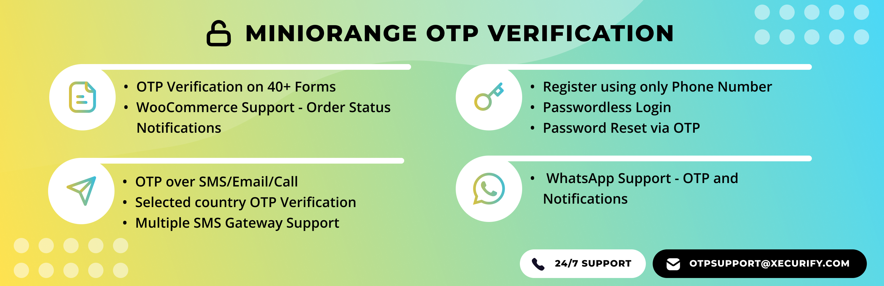 Email Verification / SMS Verification / OTP Verification / OTP Authentication / WooCommerce Notification Preview Wordpress Plugin - Rating, Reviews, Demo & Download