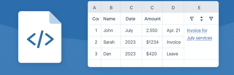 Embed Spreadsheet Viewer Preview Wordpress Plugin - Rating, Reviews, Demo & Download