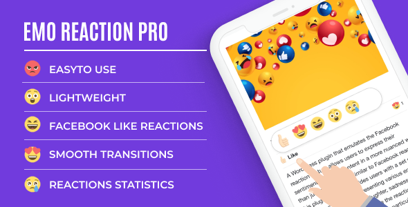 EMO Reactions Pro – WordPress Plugin Preview - Rating, Reviews, Demo & Download