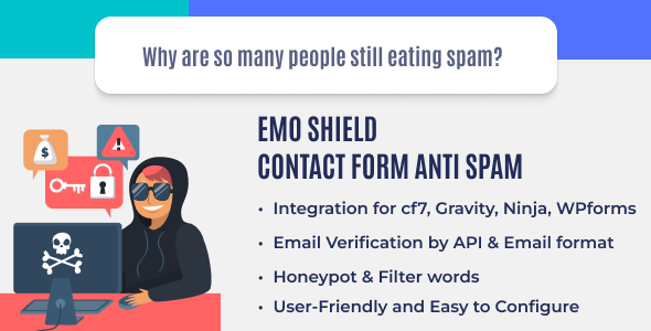 EMO Shield: All-in-One Anti-Spam Contact Form Protection Preview Wordpress Plugin - Rating, Reviews, Demo & Download