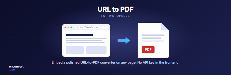 Enconvert URL To PDF Preview Wordpress Plugin - Rating, Reviews, Demo & Download