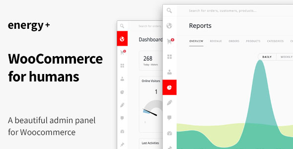 Energy+ A Beautiful Admin Panel For WooCommerce Preview Wordpress Plugin - Rating, Reviews, Demo & Download
