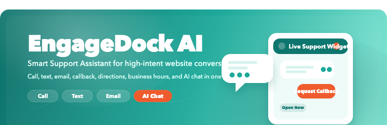 EngageDock AI – Smart Support Assistant Preview Wordpress Plugin - Rating, Reviews, Demo & Download