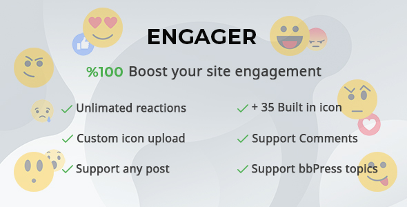 Engager – Reactions Builder For Posts, Comments And Forums Preview Wordpress Plugin - Rating, Reviews, Demo & Download