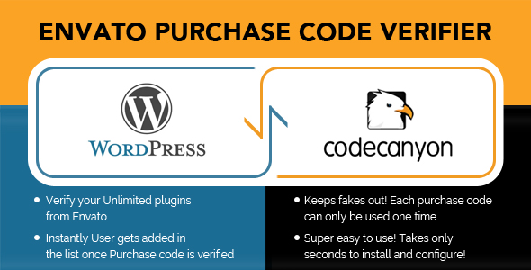 Envato Purchase Code Verifier Preview Wordpress Plugin - Rating, Reviews, Demo & Download