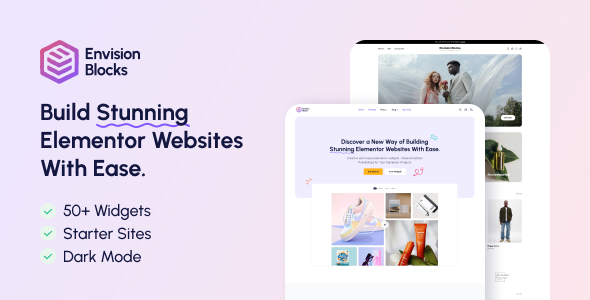 Envision Blocks – Elementor Addons & Widgets Preview Wordpress Plugin - Rating, Reviews, Demo & Download