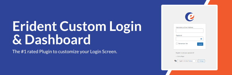 Erident Custom Login And Dashboard Preview Wordpress Plugin - Rating, Reviews, Demo & Download