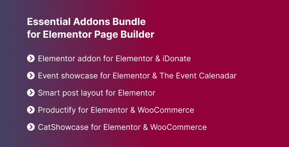 Essential Addons Bundle For Elementor Page Builder Preview Wordpress Plugin - Rating, Reviews, Demo & Download