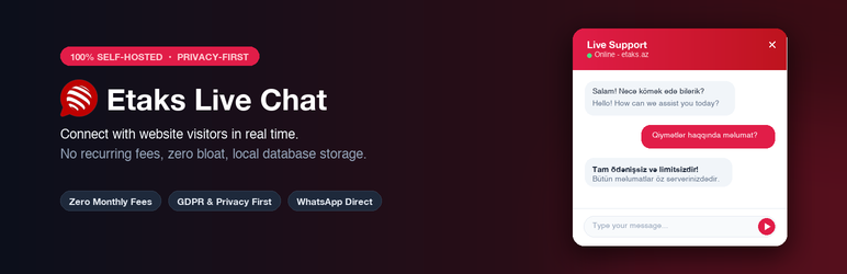 Etaks Live Chat Preview Wordpress Plugin - Rating, Reviews, Demo & Download