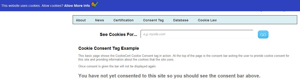 EU Cookie Law/EU Cookie Directive Compliance Plugin Preview - Rating, Reviews, Demo & Download