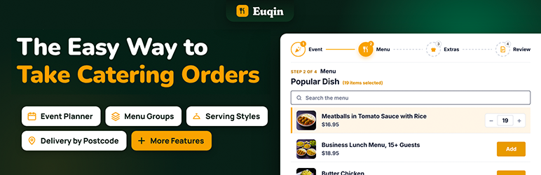 Euqin: Catering Ordering For WooCommerce Preview Wordpress Plugin - Rating, Reviews, Demo & Download