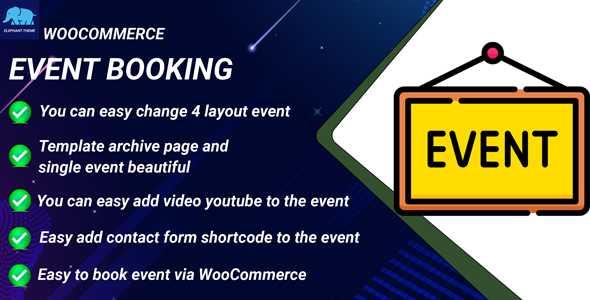 Event Booking For WooCommerce Preview Wordpress Plugin - Rating, Reviews, Demo & Download