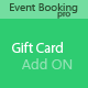 Event Booking Pro : Gift Card Addon