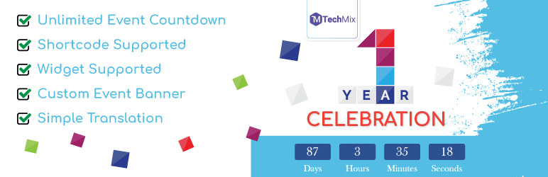 Event Countdown Timer Plugin By TechMix Preview - Rating, Reviews, Demo & Download