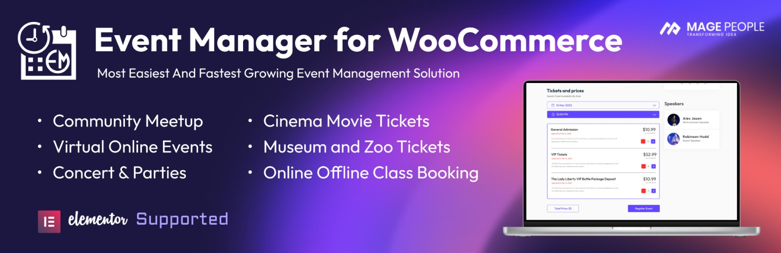 Event Manager And Tickets Selling Plugin For WooCommerce – WpEvently – WordPress Plugin Preview - Rating, Reviews, Demo & Download