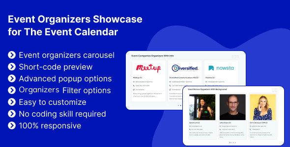 Event Organizers Showcase For The Event Calendar Preview Wordpress Plugin - Rating, Reviews, Demo & Download